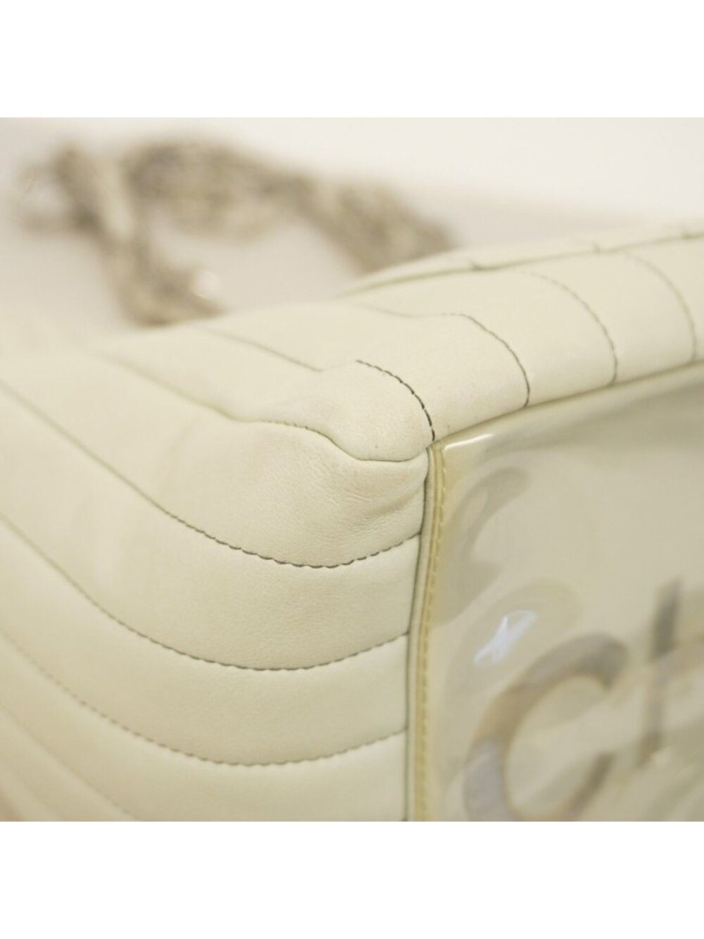 Chanel Chain Tote New Mademoiselle Lambskin Pale Green Silver - Picture 7 of 10